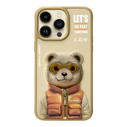 3D Cool & Cute Embroidery Case Cover for iPhone 15 Series