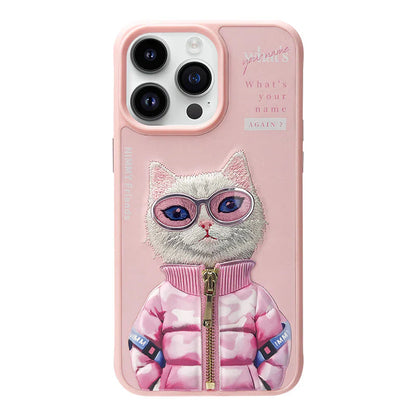 3D Cool & Cute Embroidery Case Cover for iPhone 15 Series