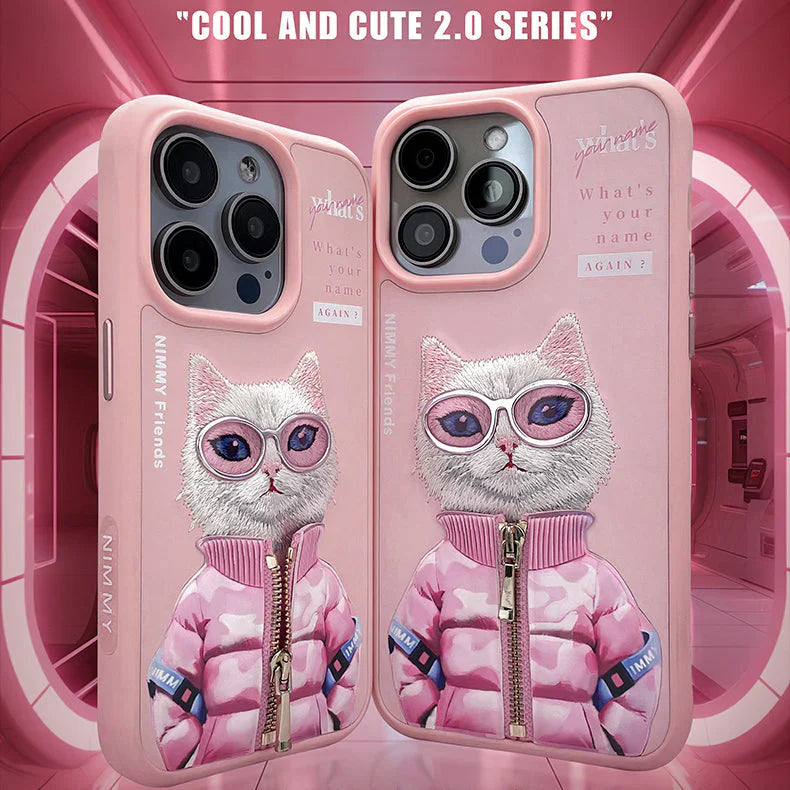 3D Cool & Cute Embroidery Case Cover for iPhone 15 Series