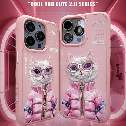 3D Cool & Cute Embroidery Case Cover for iPhone 15 Series