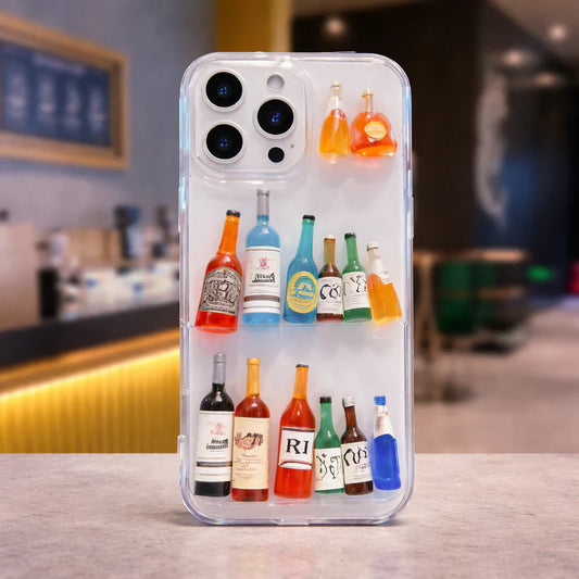 3D Mini Bottle Transparent Shockproof iPhone Case
