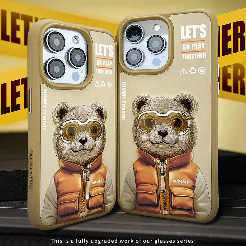 3D Cool & Cute Embroidery Case Cover for iPhone 15 Series