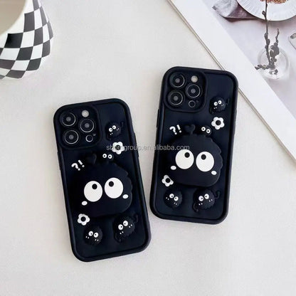 3D Soot Sprites Case with Pop Socket for iPhone