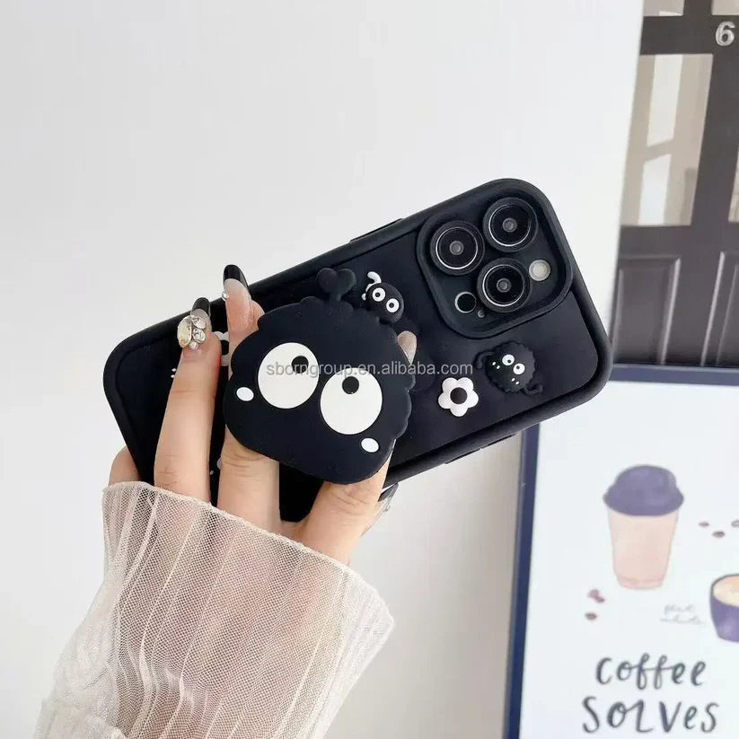 3D Soot Sprites Case with Pop Socket for iPhone