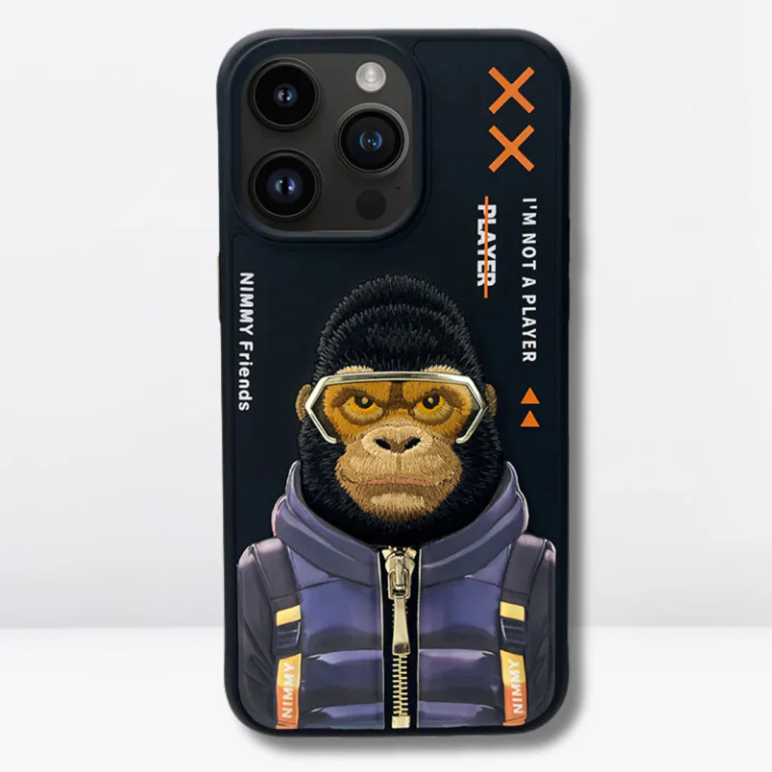 iPhone 15 Series 3D Cool & Cute Embroidery Case Cover