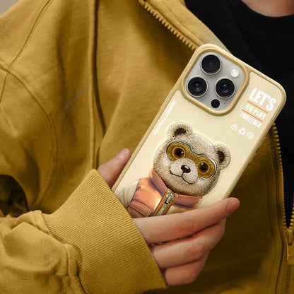 3D Cool & Cute Embroidery Case Cover for iPhone 15 Series