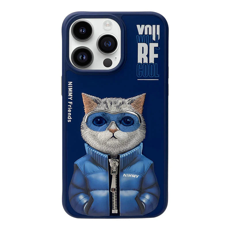 3D Cool & Cute Embroidery Case Cover for iPhone 15 Series