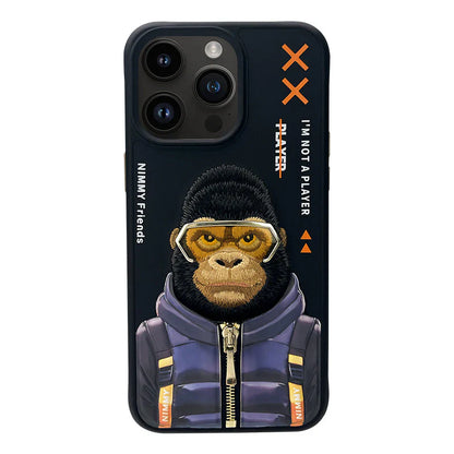 3D Cool & Cute Embroidery Case Cover for iPhone 15 Series