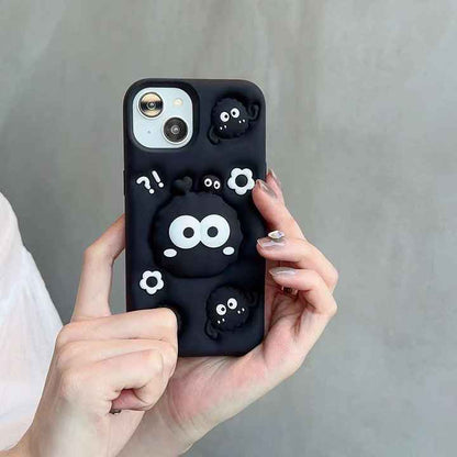 3D Soot Sprites Case with Pop Socket for iPhone